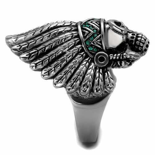 TK2245 - High polished (no plating) Stainless Steel Ring with Top Grade Crystal - Bild 4 von 4