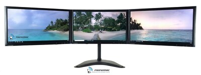 HP DREIFACH BILDSCHIRM MONITOR SETUP-PAKET + STÄNDER FÜR PC HOME OFFICE 3x23'' FULL HD