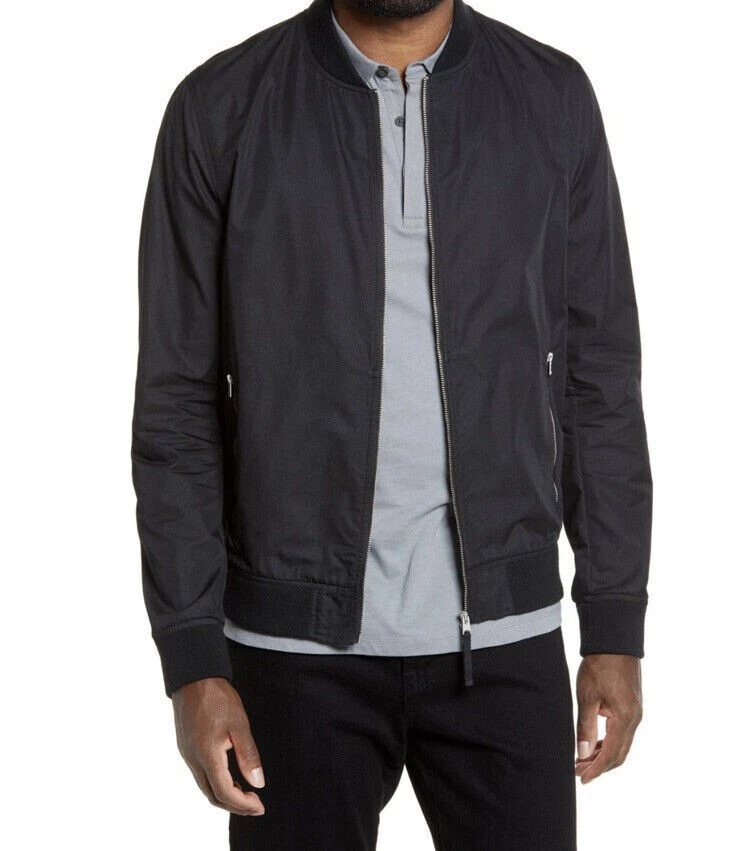 Mens black cotton bomber best sale jacket