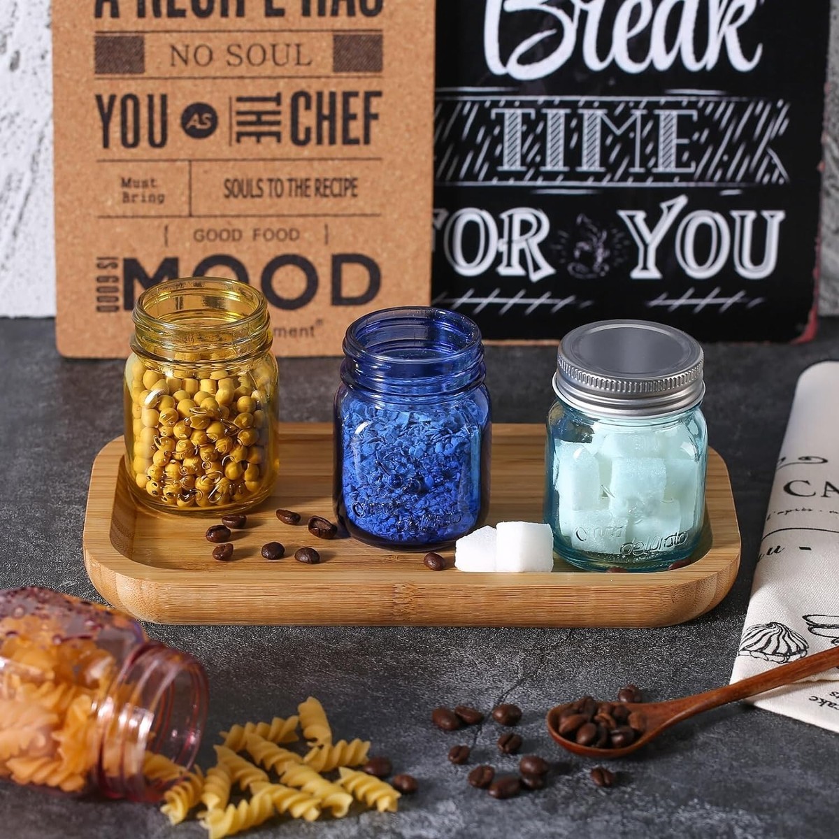 Mini Mason Jars 5 oz with Metal Lids - Glass jar for Jam