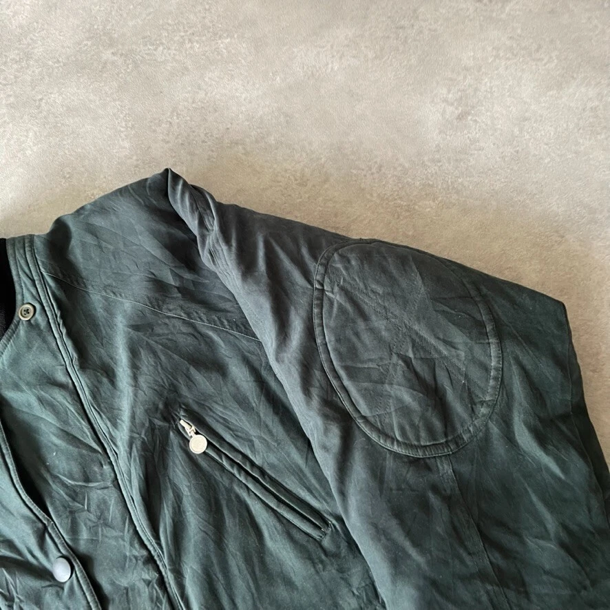 Fashion Bug Over Coat Womens XL Quilted Full Zip Lined Outdoor Jacket, Green - Image 4 of 4