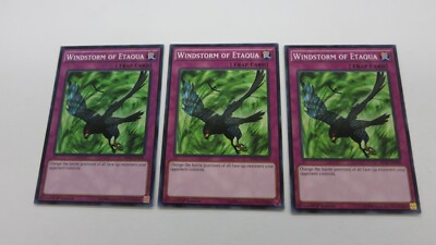 3x  WINDSTORM OF ETAQUA   1ST EDITION  BP03-EN196 COMMON YUGIOH NM / UNPLAYED