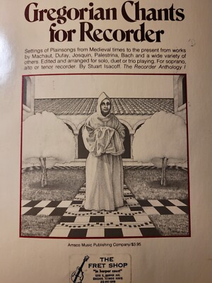 Gregorian Chants for Recorder by Stuart Isacoff