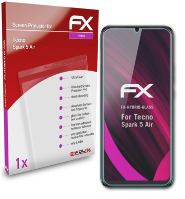Protecteur écran AtFoliX FX-Hybrid-Glass 9H Pour Tecno Spark 7P - Anti-chocs Et Rayures