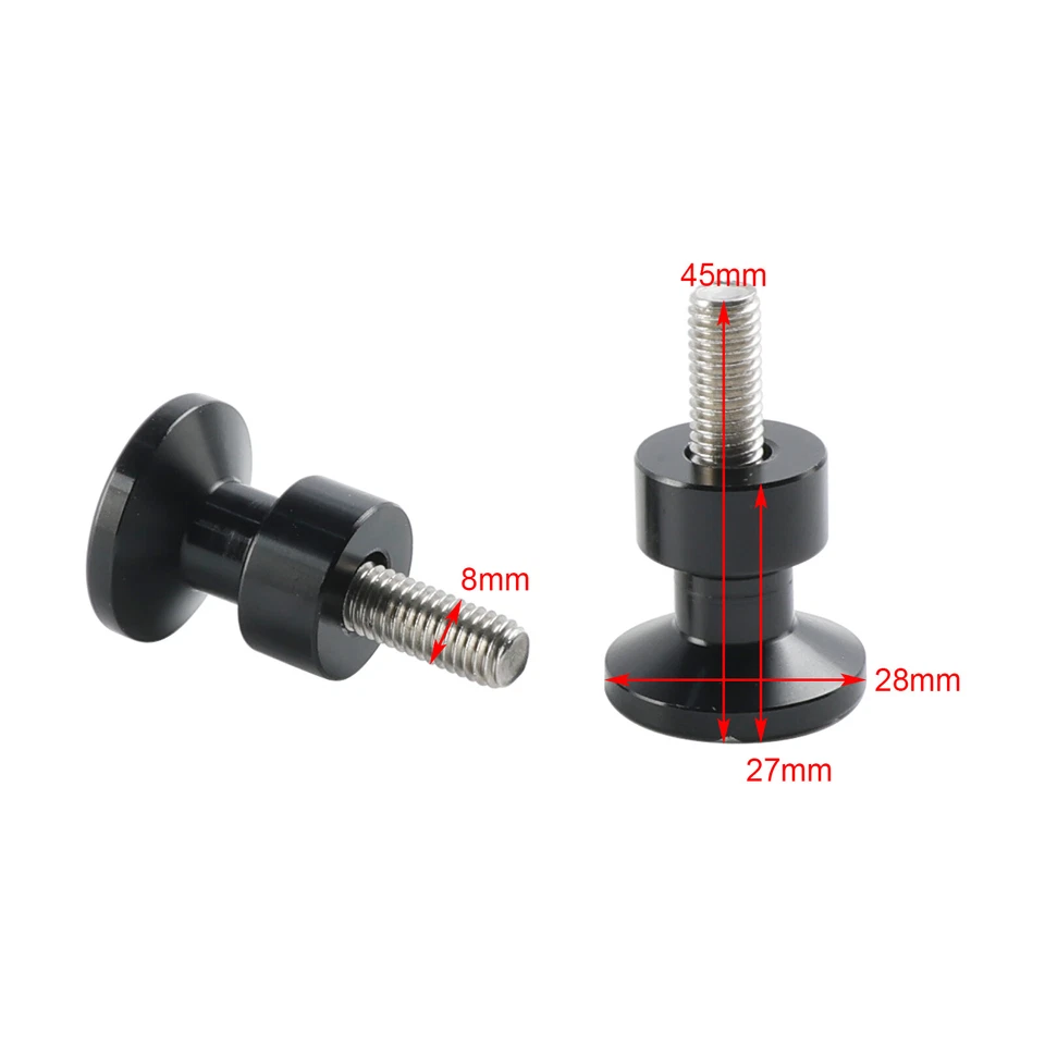 Swingarm Spools Slider Stand Screws Fit KAWASAKI NINJA SUZUKI GSX-S CBR MONSTER# — 第 2/4 张图片