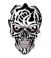 TemporäRes Tattoo Skull SchäDel Totenkopf Wasserfest Einmal Klebetattoo
