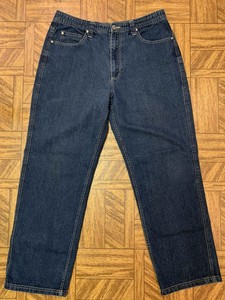 RK ICON~Mens~Dark Wash Denim Jeans~Gold 