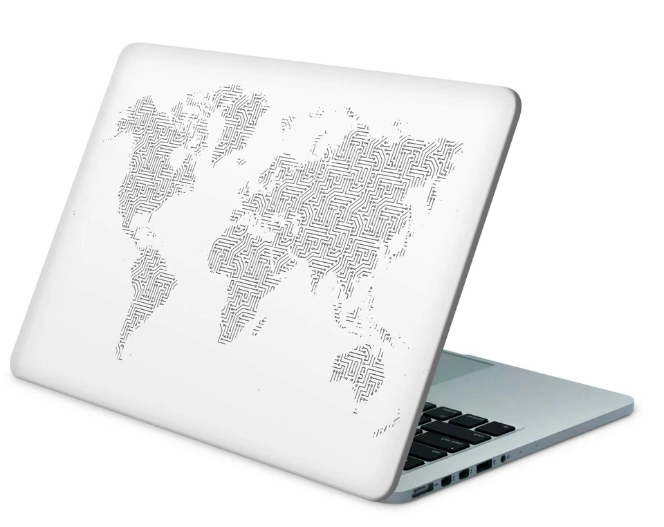 Laptop Aufkleber Skin Notebook Netbook Sticker Vinyl Schutz Folie Weltkarte - Bild 1 von 1