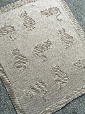 OWN DESIGN Baby blanket easy knitting pattern dk Kittens