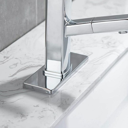 6" Bathroom Kitchen Sink Faucet Hole Cover Stainless Deck Plate 3 Hole Cover Cap - Picture 12 of 15