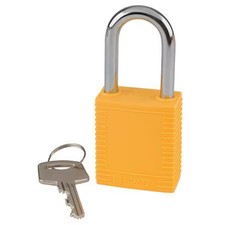 Brady 51346 Lockout Padlock, Keyed Different, Nylon, Standard Body Size, 1-3/4