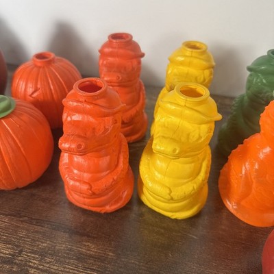 Vintage Plastic Novelty Cups Rax Restaurants Lot of 18 Assorted