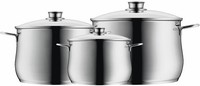WMF Diadem Plus Topfset Induktion 3-Teilig, Kochtopf Set Mit Glasdeckel, KüChe