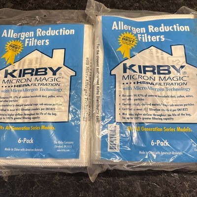 Vacuum Bags Kirby Generation Micron Magic Allergen Reduction HEPA Filter 10 Pack