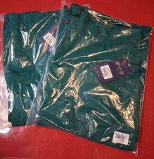 2 Pair Mens M Cherokee Workwear Scrubs Fly Front Modern Pants Hunter Green WW140