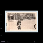 Old Vintage Photo STREET SCENE CLASSIC CAR COCA-COLA SIGN MOTORCYCLE DRUMMER