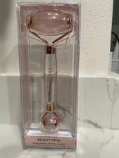 BEAUTYBIO ROSE QUARTZ CRYSTAL ROLLER De Puffing Face Eye and Body *See DESC