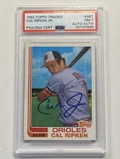 1982 Topps Traded Cal Ripken Jr. #98T RC Autograph Signed PSA DNA 7 Auto