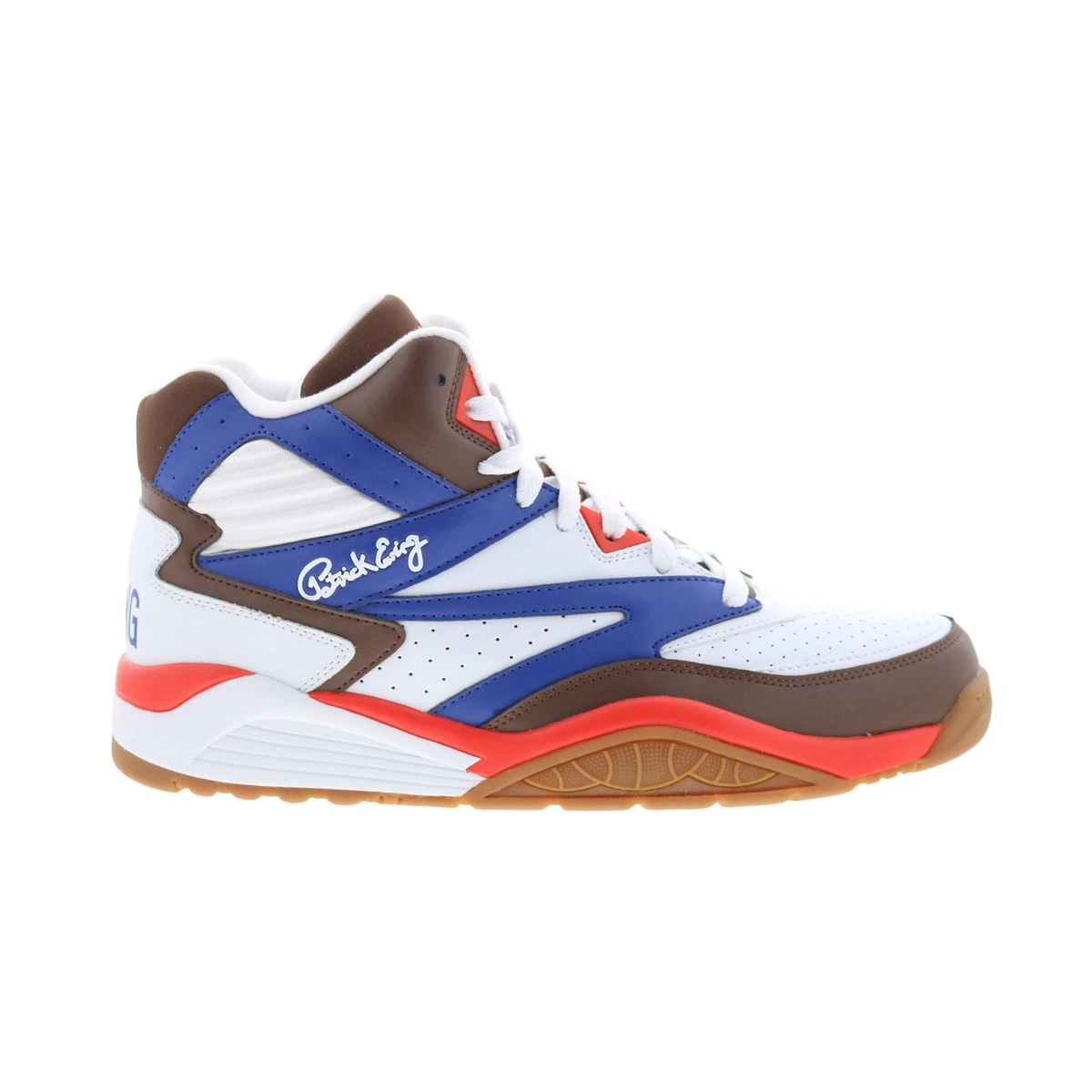 Sz 9.5 Basketball-Style High Top Sneakers in White/Blue/Orange Amazon.com | SHAQ Devastator High Top Basketball Shoes for  main image 4