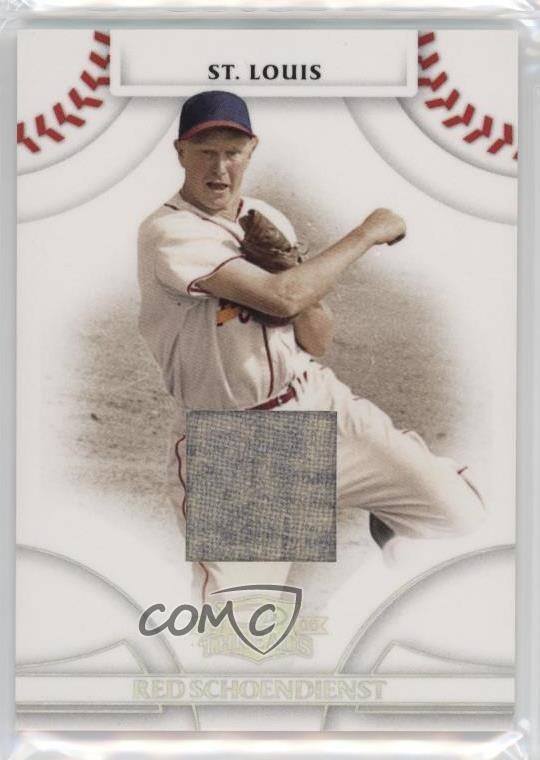 2008 Donruss Threads Silver Jersey 168/300 Red Schoendienst #47 HOF a8r