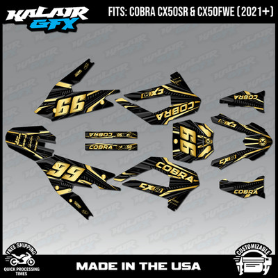 Graphics Kit for COBRA CX50SR CX50FWE 2021-2026 Prime Series - Gold