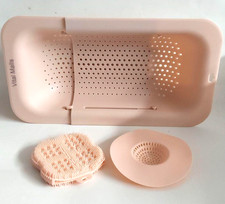 Extendable Over the Sink Colander with Silicone sponge silicone sink strainer
