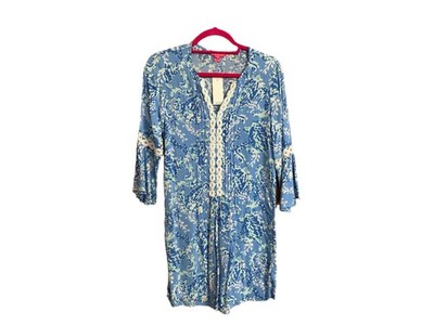 Lily Pulitzer Hollie Tunic Dress - Turtley Awesome Blue Peri - Size XXS