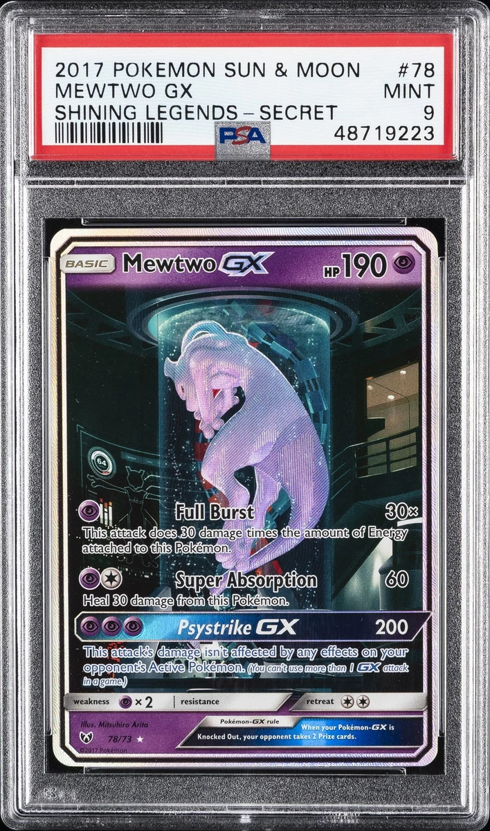 Mewtwo Pokémon TCG Professional Sports Authenticator (PSA) Sun