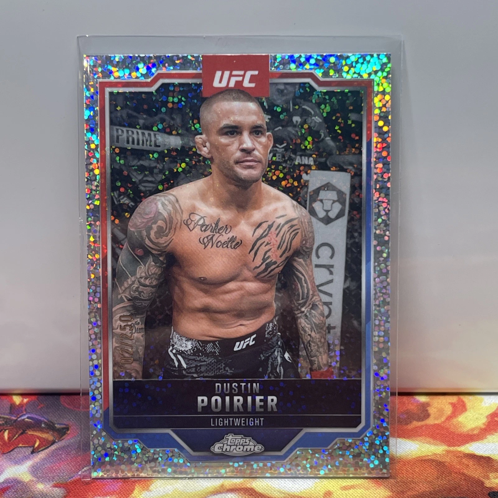 2025 Topps Chrome UFC - DUSTIN POIRIER - /250 Speckle REFRACTOR #7