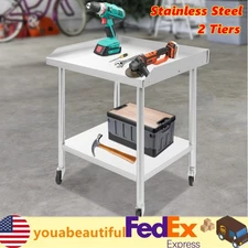 201 Stainless Steel Work Table Kitchen Restaurant Preparation / Storage Table US