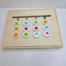 Montessori Slide Puzzle Color Shape Sorting Matching Educational Toy for Kids 3+