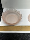 Vintage Frosted Pink Glass Candy Dish?With Lead 5”Wide 1 1/2 Deep Unmarked — photo 7