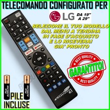 TELECOMANDO CONFIGURATO PER LG 19-29 SCEGLI IL TUO MODELLO LO RICEVERAI PRONTO