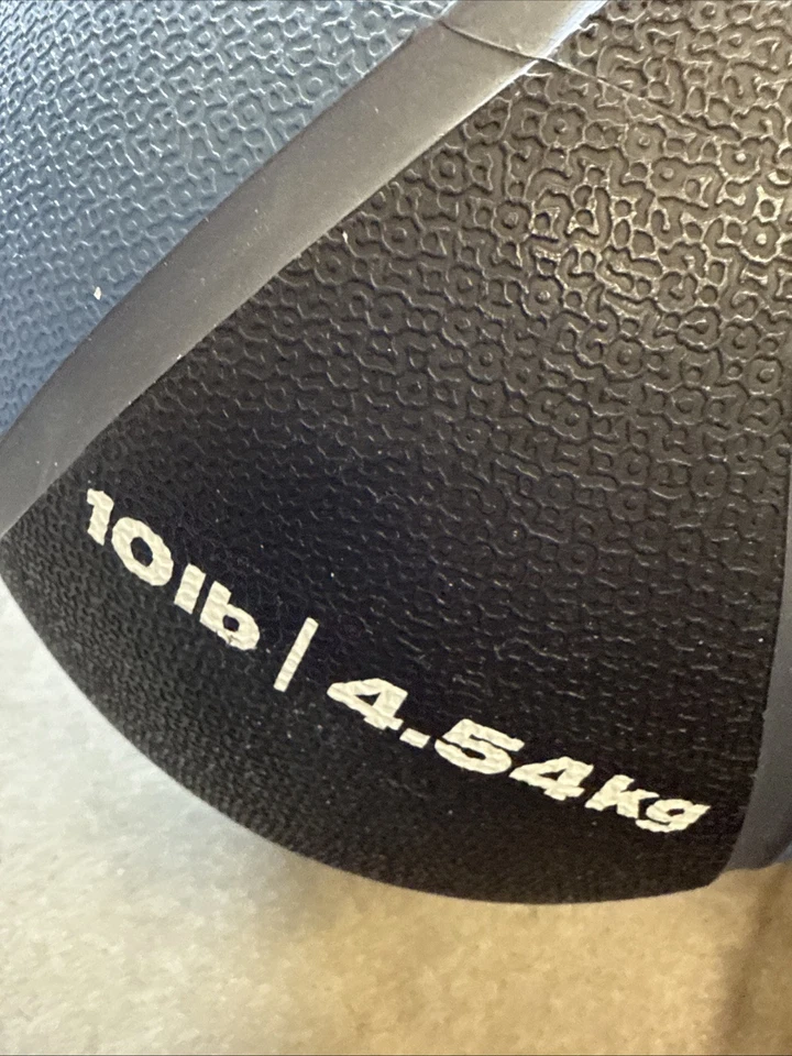 Nike 10 libras libras libras/4,5 kg pelota de entrenamiento de fuerza Slam medicina caucho azul negro Foto 2 de 2