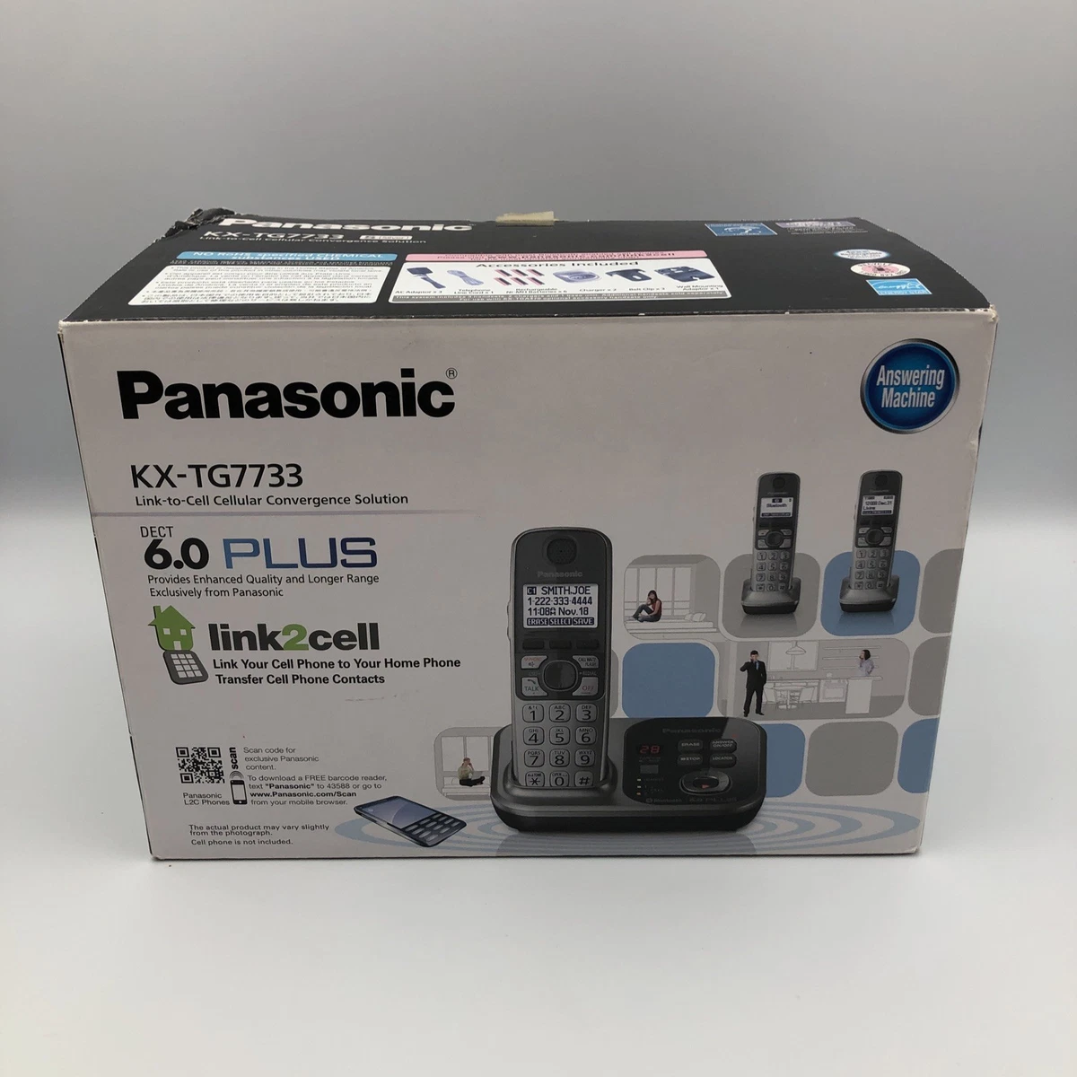 Panasonic KX-TG6824GB - Telefono cordless DECT, schermo da 4,6 cm (1,8 Panasonic KX-TG6824GB - Telefono cordless DECT, schermo da 4,6 cm (1,8