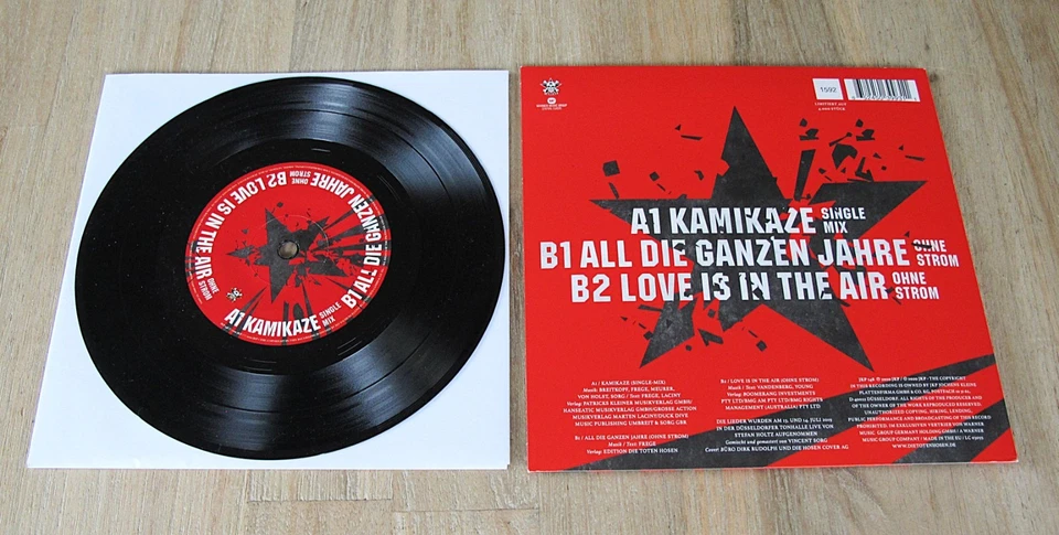 Single 7" DIE TOTEN HOSEN  "Kamikaze" JKP 2020, Limited, NM - Bild 2 von 4