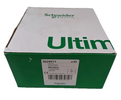 10 x Schneider 45A Zweipoliger Herdschalter 45 Amp Einzelplatte 1G 250V Neon