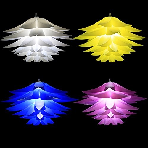 Lightingsky Ceiling Pendant DIY IQ Jigsaw Puzzle Lotus Flower Lamp Shade Kit - Bild 7 von 7
