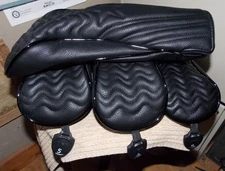 Leather Driver, Fairway Wood, Hybrid Headcover 4pcs Set (Black) New