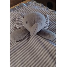 Circo Gray White Stripe Elephant Lovey baby Security Blanket Plush Toy 13"