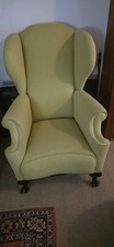 Georgian Style Wingback Armchair | Cabriole Legs & Outswept Arms
