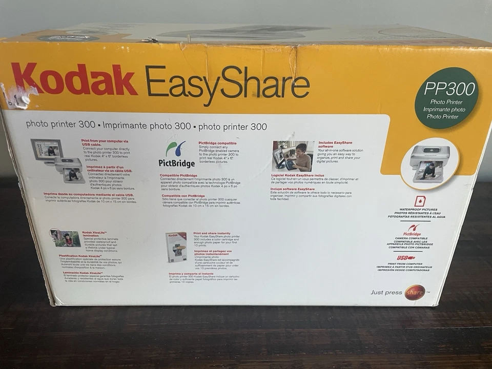 Kodak EasyShare PP300 Digital Photo Thermal Printer, New In Box - Image 3 of 4