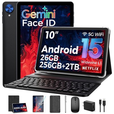 Tablet with Keyboard, 2026 Android 15 tablet with 26GB+256GB+2TB Expand, 10 I...