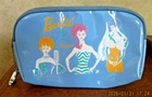 Vintage Barbie Vinyl Perk Up Case Ponytail 1962 BLUE Near Mint ~ Make Up Bag