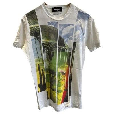 DSQUARED2 Men's Short Sleeve Graphic Print T-Shirt, White