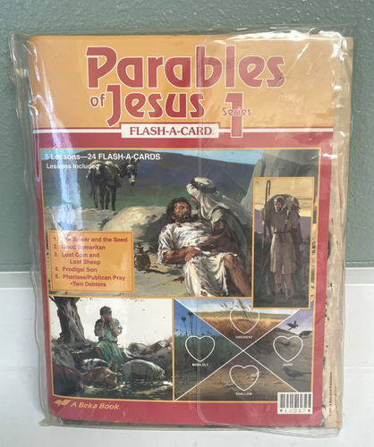 Abeka Bible Curriculum Flash-A-Card Parables of Jesus Series 1 Complete ...