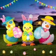 Easter Inflatables Outdoor Decorations 7.5FT Bunny Easter-Duck inflatables