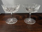 Vintage Set Of 2 Waterford Crystal LISMORE Saucer Champagne/Tall Sherbet Glasses