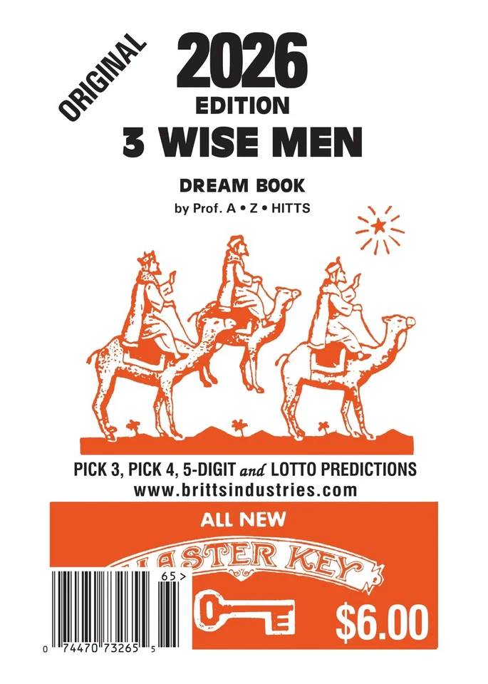 2026 Original 3 Wisemen Dream Book - Lottery Book - Lottery