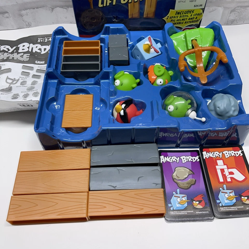 Mattel Angry Birds Space Game 2012 COMPLETE – All Pieces, Cards & Instructions - Image 2 of 4